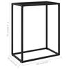 vidaXL Console Table Black Tempered glass and powder-coated steel Medium