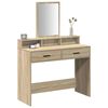 vidaXL Dressing Table with Drawer Sonoma Oak 39.37 x 16.14 x 55.12 in