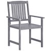vidaXL Garden Dining Set Grey Solid acacia wood with an oil finish N/A