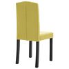 vidaXL Dining Chair Set of 4 Green Fabric and Rubber wood Standard