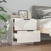 vidaXL Bedside Cabinet Set of 2 High gloss white Engineered wood Medium