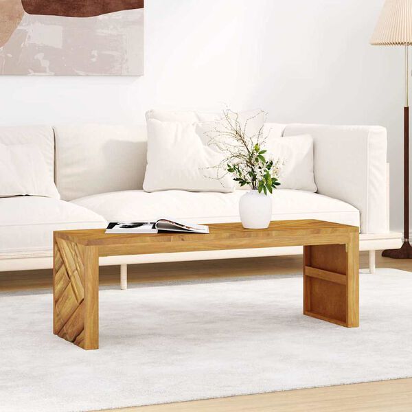 vidaXL Coffee Table 43.3x13.8x15.0" Solid Wood Teak