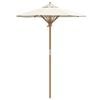 vidaXL Garden Parasol Cream white 150 x 150 x 210 cm bamboo
