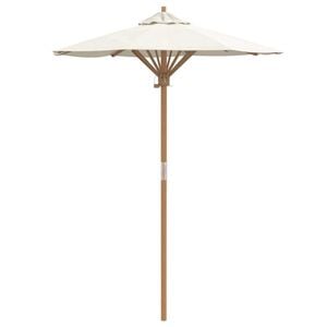 vidaXL Garden Parasol Cream white 150 x 150 x 210 cm bamboo