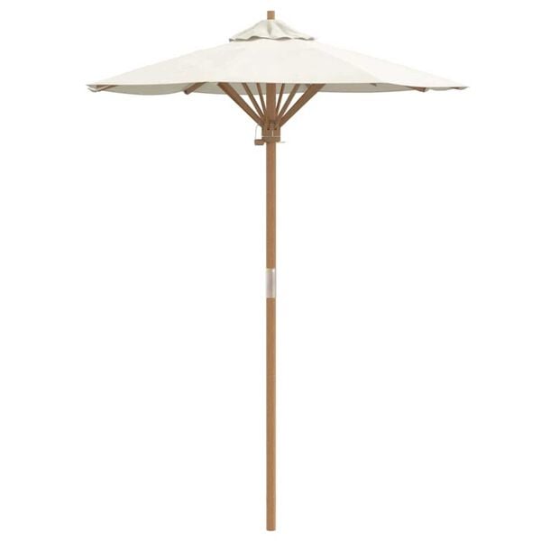 vidaXL Garden Parasol Cream white 150 x 150 x 210 cm bamboo