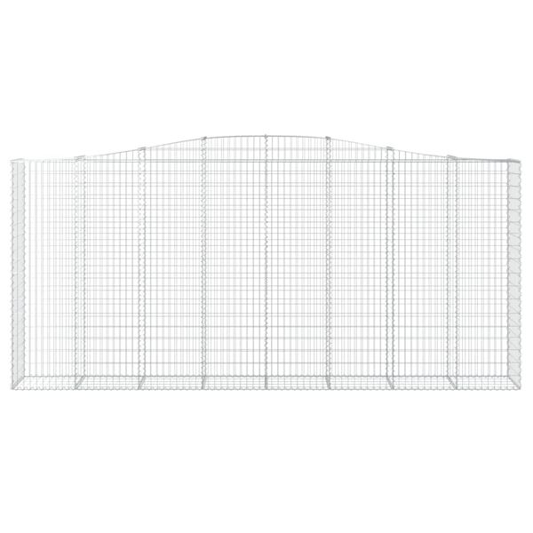 vidaXL Gabion Basket Set of 9 Silver Galvanized Iron Large