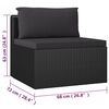 vidaXL Garden Lounge Set Black Powder-coated steel Medium