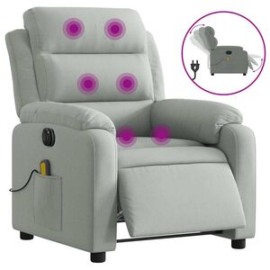 vidaXL Electric Massage Recliner Chair Light gray