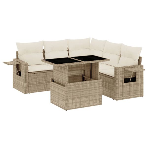 vidaXL Garden Sofa Set Beige