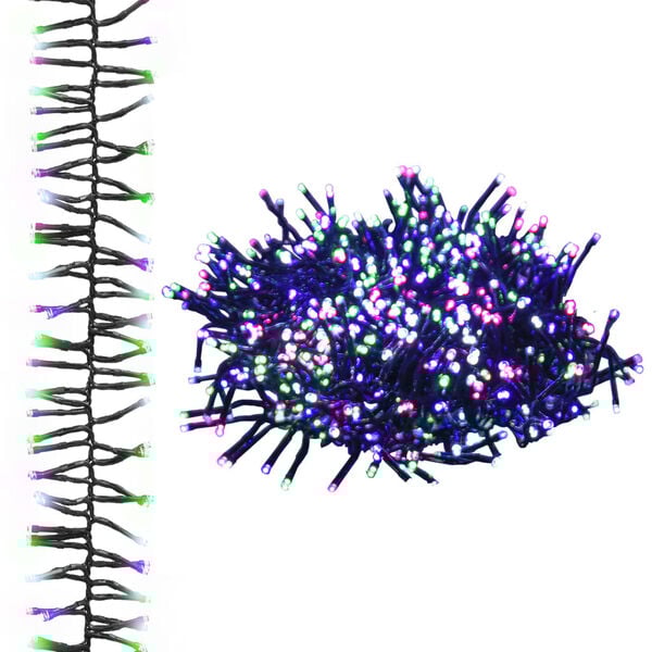 vidaXL Led Cluster String Pastel multicolor PVC, copper 56ft Lights