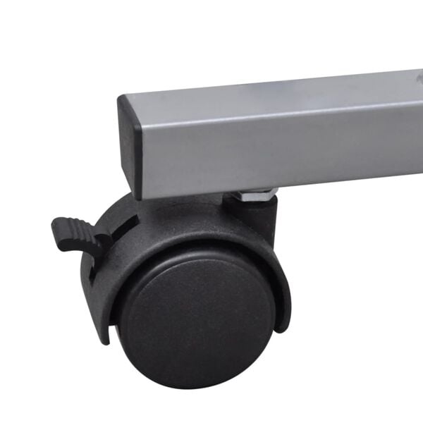 vidaXL Computer Desk White Particle Board Compact Pull-Out