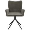 vidaXL Swivel Dining Chair Set of 2 Dark Grey