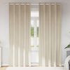 vidaXL Blackout Curtains 2 pcs Cream 55.12 x 102.36 in Velvet