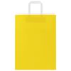 vidaXL Paper Bags 250 pcs with Handles Yellow 26x12x35 cm