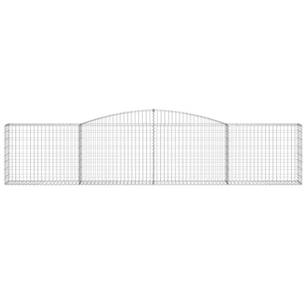 vidaXL Gabion Basket Set of 9 Silver Galvanized iron