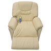 vidaXL Massage Chair Cream Faux Leather Standard Adjustable Footrests