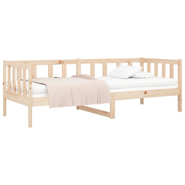vidaXL Day Bed Natural wood Solid pine wood 31.5x79 in