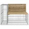 vidaXL Garden Bench Natural Wood and Galvanized Steel