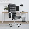 vidaXL Reclining Office Chair Black Faux leather, metal, plywood