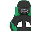vidaXL Gaming Chair Black and Green Faux Leather