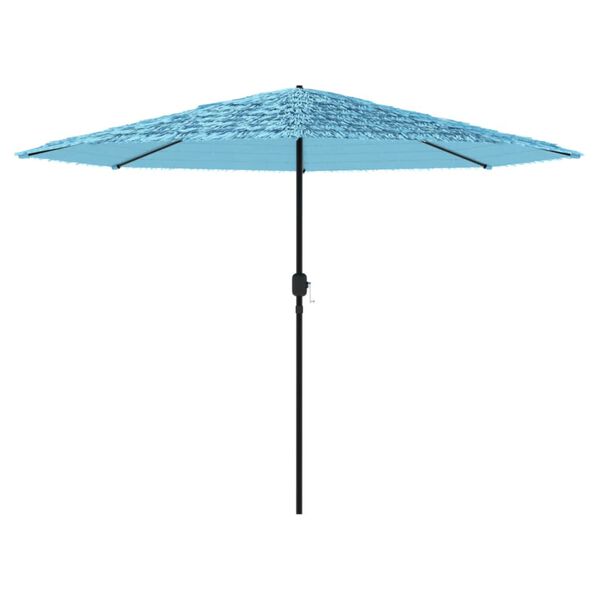 vidaXL Garden Parasol Blue Polyester Fabric Large Collapsible