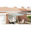vidaXL Retractable Awning Green and white 137.80" x 98.43" fabric