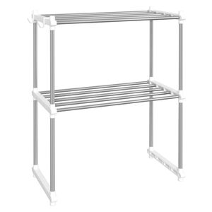 vidaXL Microwave Shelf White 20.1"x10.6"x24.8" Aluminum