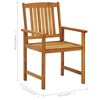 vidaXL Patio Chair Set of 8 Wooden Solid Acacia Wood Standard Durable