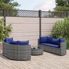 vidaXL Patio Sofa Set Set of 6 Gray