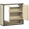 vidaXL Bathroom Mirror Cabinet Sonoma oak Engineered wood, glass, metal