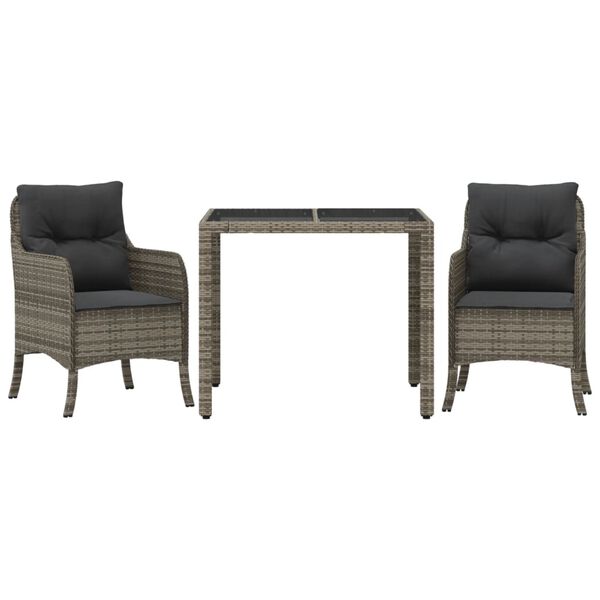vidaXL Garden Dining Set Grey