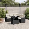 vidaXL Garden Sofa Set Black, Cream White