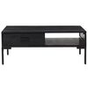 vidaXL Coffee Table Black Solid Pinewood 35.4x19.7x13.8 in Coffee Table