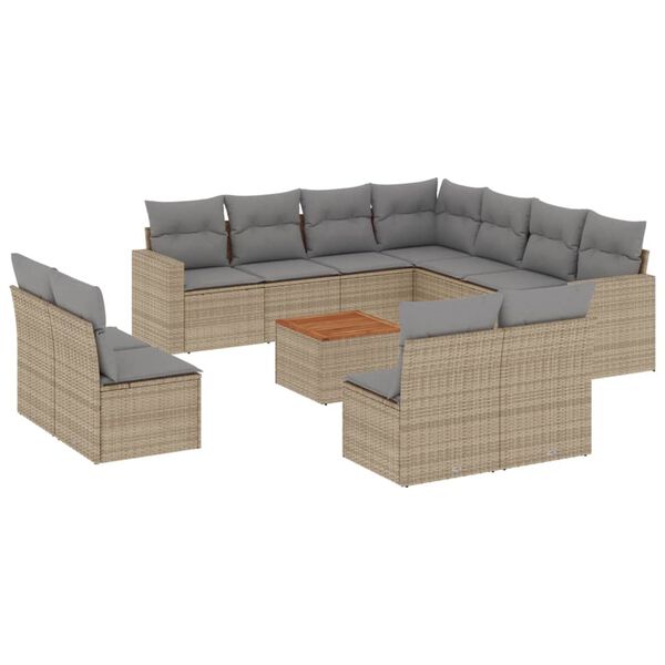 vidaXL Garden Sofa Set Beige