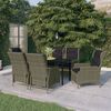 vidaXL Garden Dining Set Brown, Black