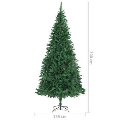 vidaXL Artificial Pre-lit Christmas Tree with Ball Set LEDs 118.1" Green