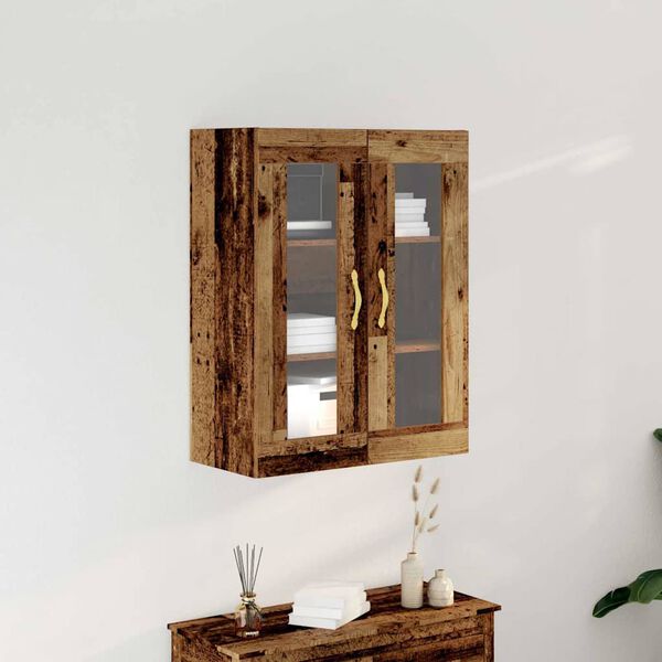 vidaXL Wall Cabinet Old Wood 27.36 x 13.39 x 35.43 in Engineered Wood