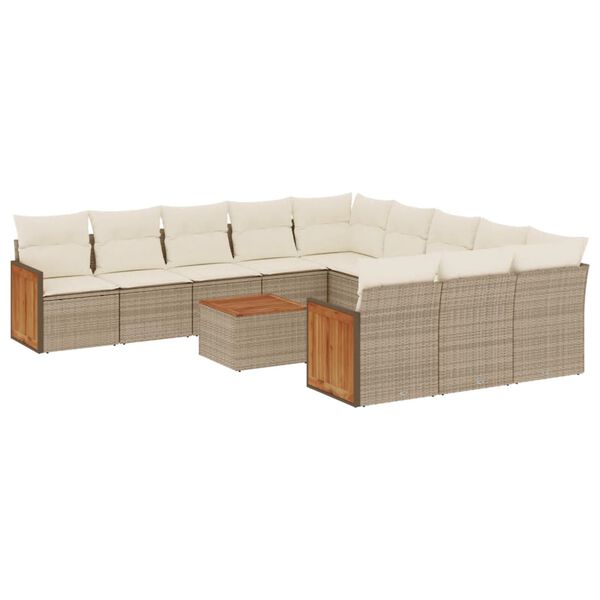 vidaXL Garden Sofa Set Beige