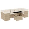 vidaXL Garden Sofa Set Beige PE rattan 8 Piece Modular Garden Sofa Set
