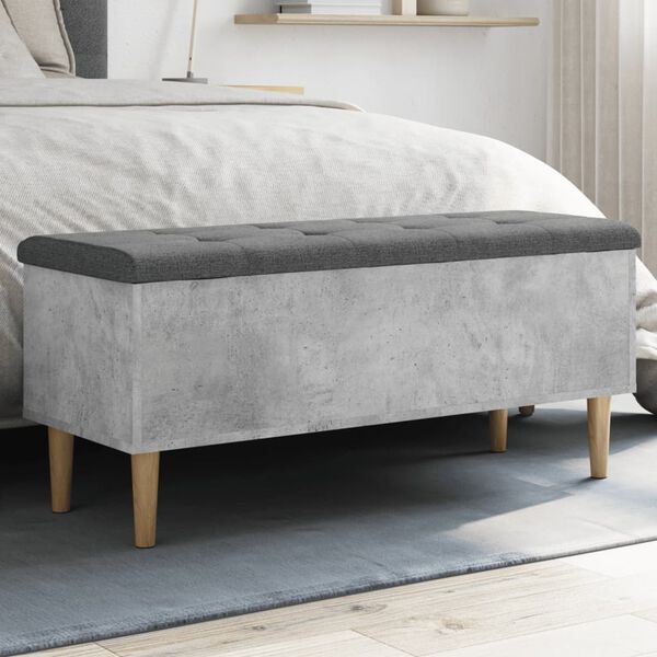 vidaXL Storage Bench Concrete Gray, Dark Gray