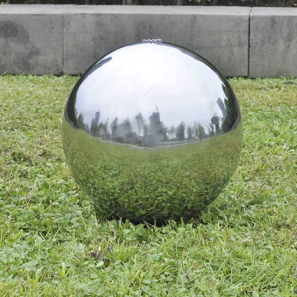 vidaXL Fountain Ball Silver SS 304 stainless steel 15.7 in