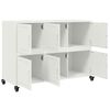 vidaXL Sideboard White Cold-rolled steel Medium Sideboard Rectangular
