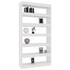 vidaXL Book Cabinet High gloss white Engineered wood 39.4x11.8x78.0 in