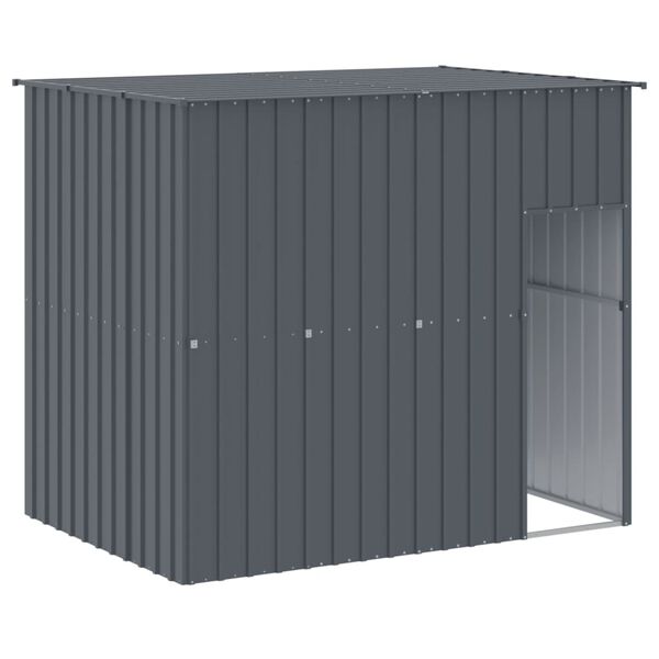 vidaXL Dog House Anthracite Galvanized Steel 84.3 x 60.2 x 71.3 in
