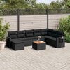 vidaXL Garden Sofa Set Black
