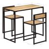 vidaXL Dining Set Natural wood and black