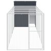 vidaXL Chicken Cage Anthracite Galvanized steel 65.0 x 259.8 x 71.3 in