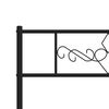 vidaXL Bed Frame Black Powder-Coated Steel Twin Storage Bed Frame