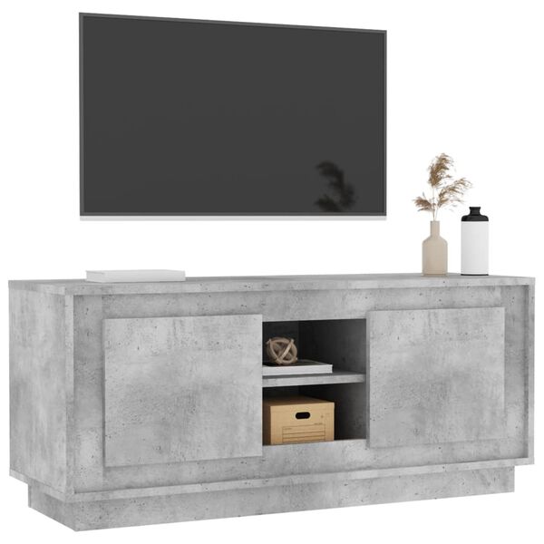vidaXL TV Cabinet Concrete grey Engineered wood Medium TV Cabinet