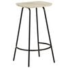 vidaXL Bar Stool Set of 4 Bleached wood, Black Solid mango wood, Iron